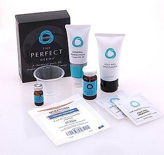 Skincare products for chemical peel treatment kit.