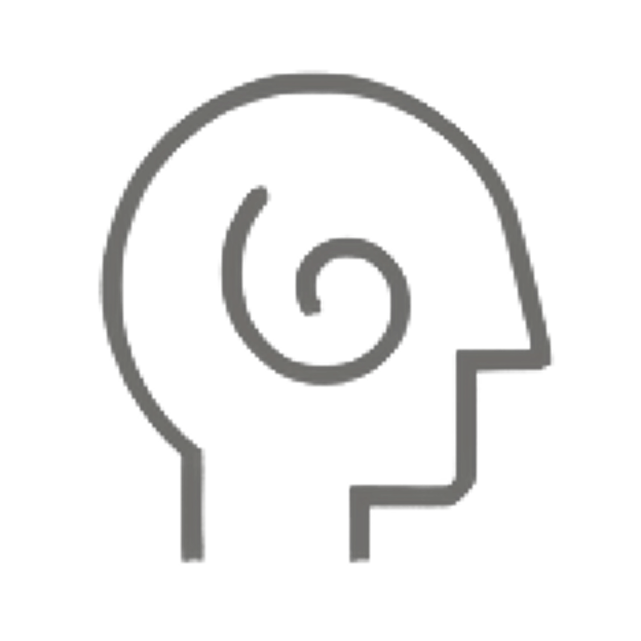 Abstract illustration of a human head profile